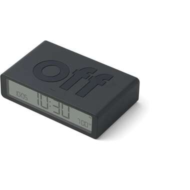 Lexon Digital Alarm Clock Flip Classic Dark Gray