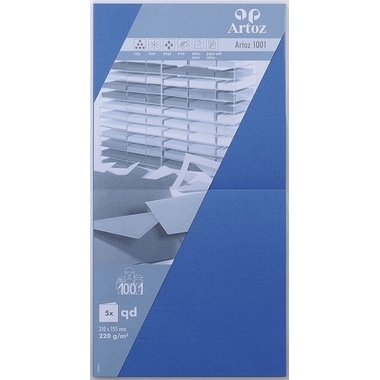 ARTOZ Cartoline 1001 310x155mm 107452264 220g, blu royal 5 fogli