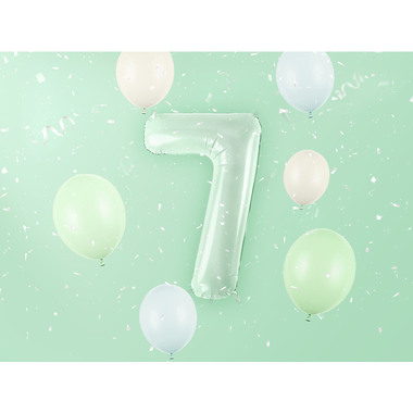 PARTYDECO Ballon en plastique no. 7 72cm FB230G-7-012 vert clair