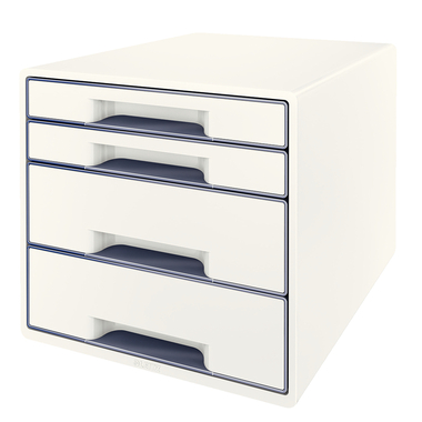 LEITZ Set tiroirs WOW Cube A4 52132001 blanc/gris 4 tiroirs