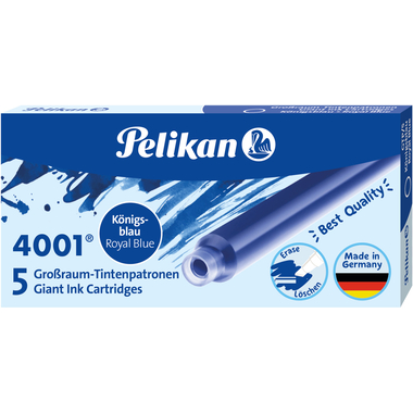PELIKAN Tinte 4001 GTP/5 310748 königsblau, löschbar 5 Stück