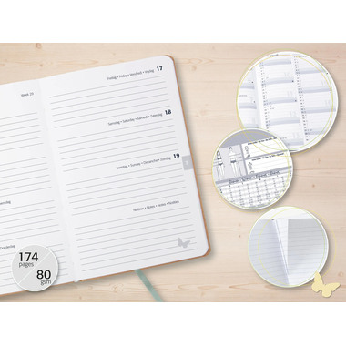 JOLIE Agenda Pure 2027 7J803 1S/2P sparkle leaves ML A5