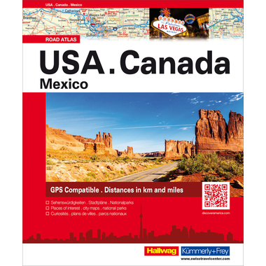 HALLWAG Atlas routière 382830835 USA/Canada/Mexiko