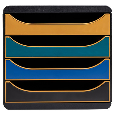 EXACOMPTA Schubladenbox NeoDeco A4+ 310505D multicolor 4 Schubladen