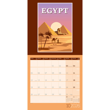 ACKERMANN Bildkalender 2026 4603 Vintage Voyage ML 30x30cm