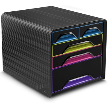 CEP Set tiroires Smoove Gloss 1072130411 noir/multicolor 5 tiroirs