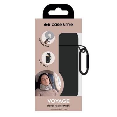 Inflatable travel pillow with pouch | case&me