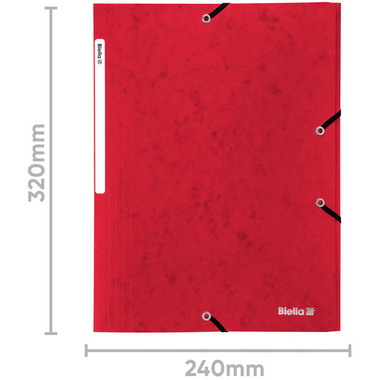 BIELLA Cartella con elastico A4 17840145U rosso, 355gm2 200 fg.