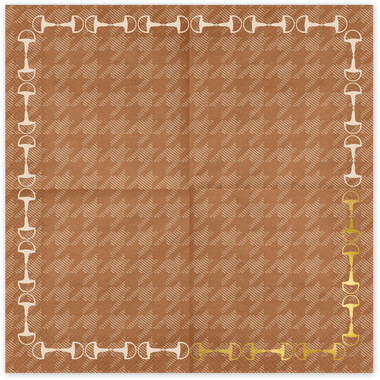 PARTYDECO Serviettes 33x33cm SP33-104 Étriers 12 pièces