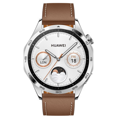 Huawei Watch GT4 (46mm, Brown, Leather Strap)