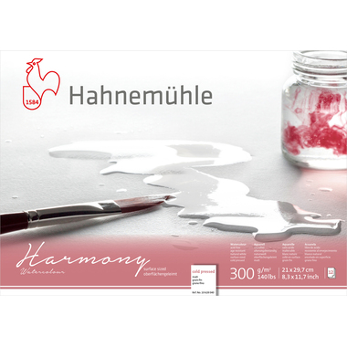 HAHNEMÜHLE Aquarellblock Harmony A4 10628040 weiss matt, 300g 12 Blatt