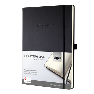 CONCEPTUM Notizbuch 213x295x20mm CO110 blanko schwarz