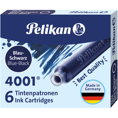 PELIKAN Encre 4001 TP/6 301184 bleu noir 6 pcs.