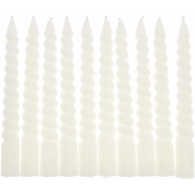 RICO DESIGN Spiralkerzen 10cm 400109 ecru 10 Stück