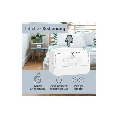 ADE sveglia digitale radiocontrollata Bianca