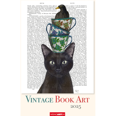 WEINGARTEN Calendario 2025 3312245+25 Vintage Book Art DE 34x44cm