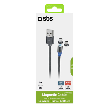 Cavo con connettori magnetici Type-C e Micro USB