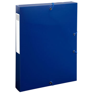 EXACOMPTA Dossier compart. elastic A4 59142E bleu marine PP