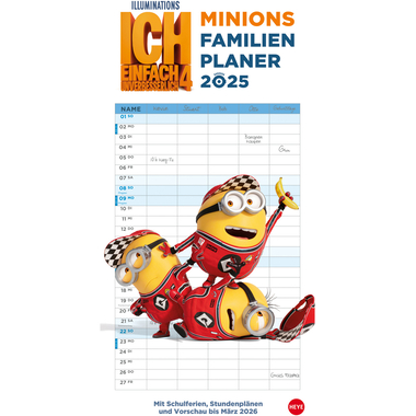 HEYE Familienplaner Minions 2025 22755+25 DE 21x45cm
