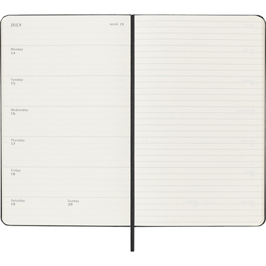 MOLESKINE Agenda settimanale note 25/26 8056999275396 18M foderato HC nero 13x21cm