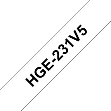 PTOUCH Nastro, High-Grade nero/bianco HGE-231 12mm/8m 5 pezzi