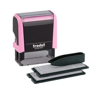 TRODAT Printy 4912 Typo 4 lignes text 180859 rose pastel