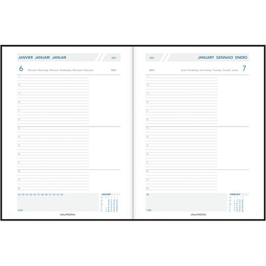 AURORA Agenda Florence Largo 2027 3115Z 1T/1S schwarz ML 16.5x21cm