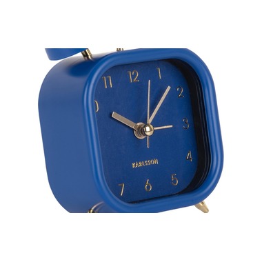 KARLSSON Classic Alarm Clock Metallic Glam square Blue