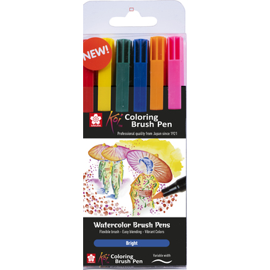 SAKURA Brush Pen Sakura XBR6B1 Set, 6 Farben