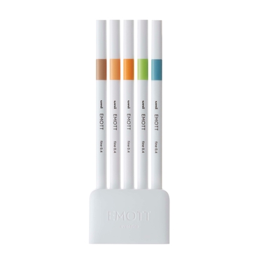 UNI-BALL Fineliner Emott 0.4mm PEM-SY_5C_NO.6 nature 5 pezzi