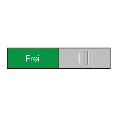 BEREC Türschild 27,4x102mm 314.081 Alu, Frei-Besetzt