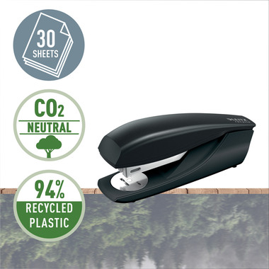 LEITZ Cucitrice NeXXT Recycle 5604-00-95 nero, CO2 neutro 30 fogli