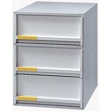 STYRO Schubladenbox styroindiv. 02-11096.80 grau 3 Schubladen