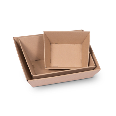 Geschenkkorb Trapez in braun 300x200x150mm