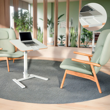 LEITZ Bureau assis-debout ergo 6588-00-01 Blanc, réglable en hauteur
