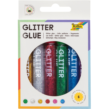 FOLIA Glitter-Glue 570 6 Stück