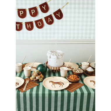 PARTYDECO Serviettes 33x33cm SP33-104 Étriers 12 pièces