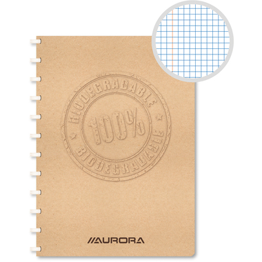 ADOC Cahier spirale BIO A4 6055.150 brun, quadrillé 72 feuilles