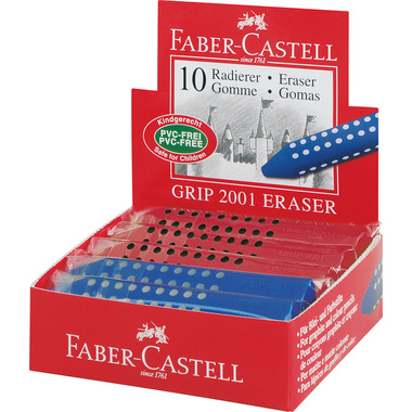FABER-CASTELL Gomma da canc. GRIP 2001 187101 blu/ross