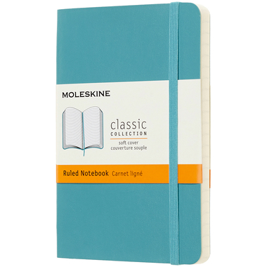 MOLESKINE Notizbuch P/A6 715468 liniert, SC, Riff Blau