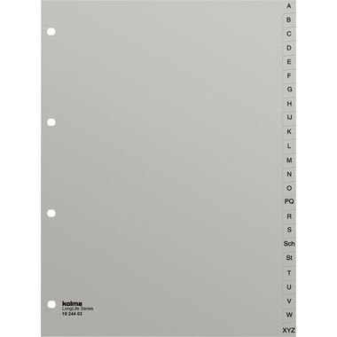 KOLMA Register LongLife A4 19.244.03 grau A-Z 24-teilig