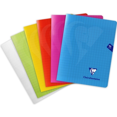 CLAIREFONTAINE Cahier 170x220mm 303741C séyès ass. 48 flls.