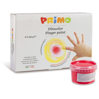 PRIMO Fingermalfarben 6x250g 222TD6G Box