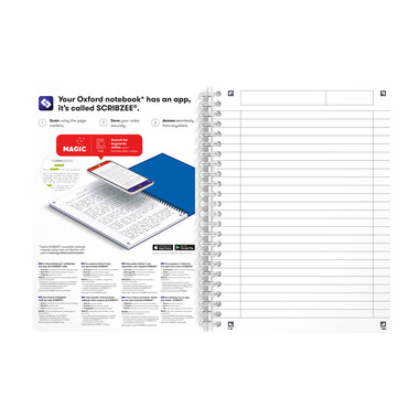 OXFORD Carnet spirale MyColours A5 100104780 ligné 7mm, 90g, 90flls. 5 pc.