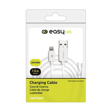 Cavo per la ricarica, la sincronizzazione ed il trasferimento dati con connettori USB 2.0 e Lightning, lunghezza 1,5 m