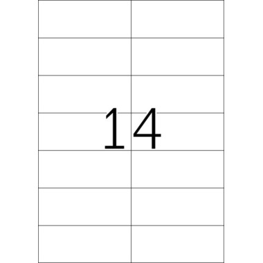 HERMA Universal-Etiketten 105x42,3mm 4674 weiss 1400 St./100 Blatt