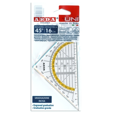 ARDA Equerre UNI 16cm GEO300SS transparent