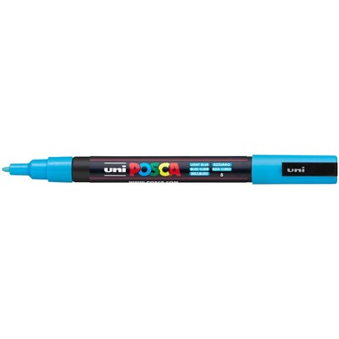 UNI-BALL Posca Marker 0,9-1,3mm PC-3M L.BLUE hellblau, Rundspitze
