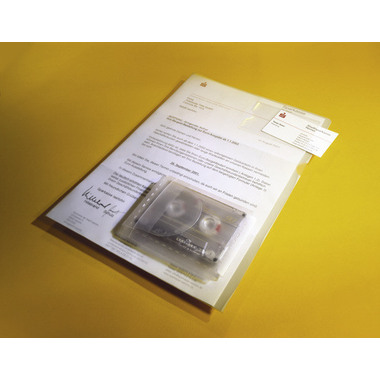 DURABLE Pochettes dictée A4 234716 avec poche p. cassette beige