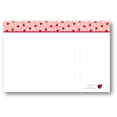 ANCOR Schreibtischplaner LADY BUG 105049 rosa/rot 40x30cm